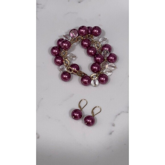 Vintage Modern Faux Pearl Jewelry Lot Gold Tone Sets Long Necklaces - Picture 6 of 9